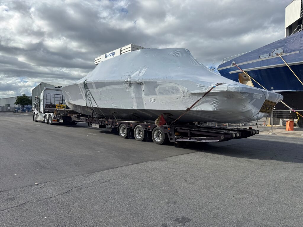 60ft Windy Tender Boat - From Waterways to Highways 60ft Windy Tender Boat - From Waterways to Highways